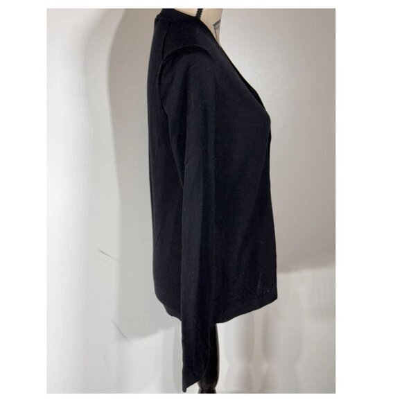 Comme Des Garcons Black V-Neck Cropped Cardigan Sweater, Womens Size Large, NWOT - Picture 5 of 7